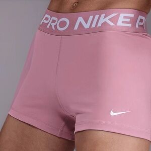 Women's Nike Pro Gym Shorts - Elemental Pink White CZ9857-699 - Large